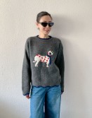 Grey Doggy Knit #241263